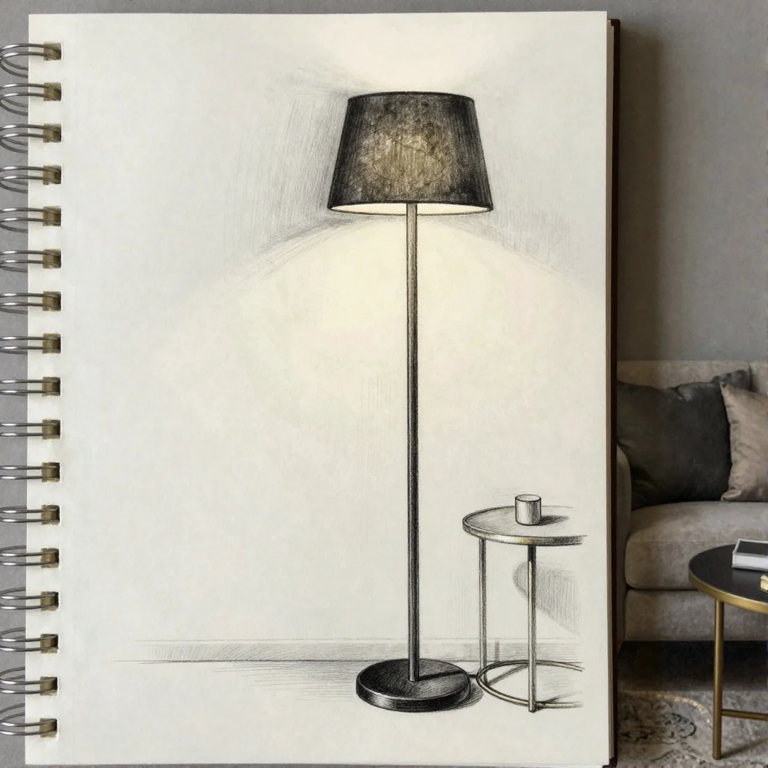 Floor Lamp Rendering - 24 living room decor drawing ideas a step by step guide