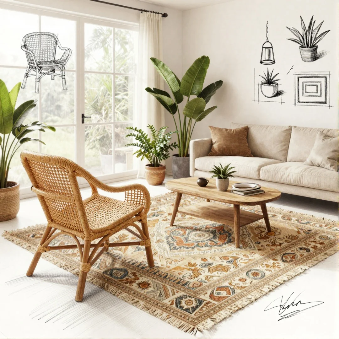 Boho Living Room - 24 living room decor drawing ideas a step by step guide