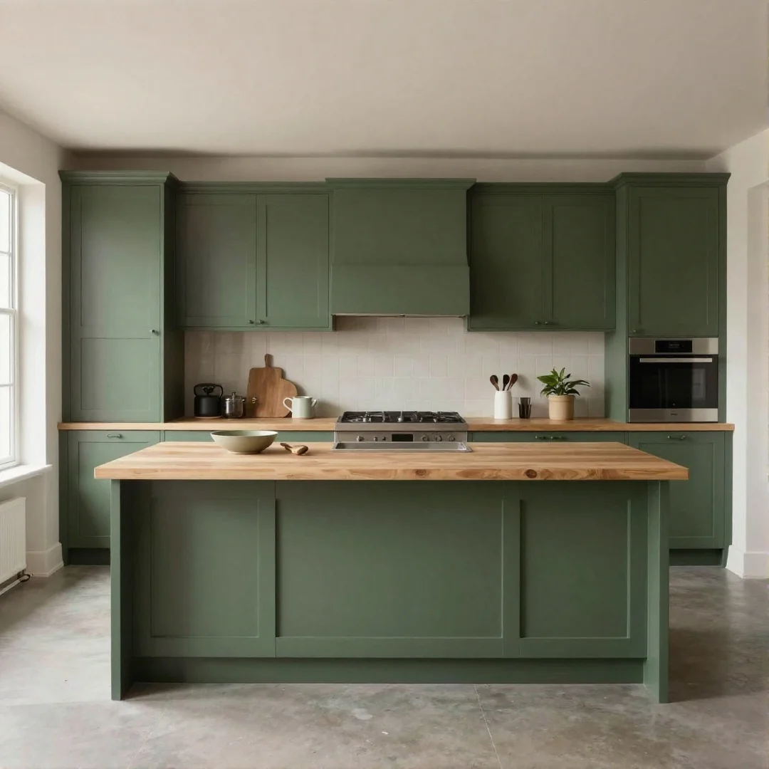 Forest Green Island - 26 kitchen colors ideas unleash your creativity with these stunning designs