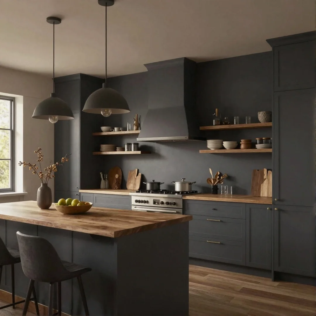 Charcoal Gray Walls - 26 kitchen colors ideas unleash your creativity with these stunning designs