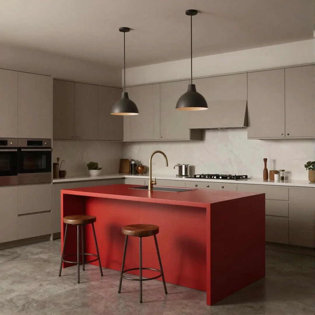 Bold Red Island - 26 kitchen colors ideas unleash your creativity with these stunning designs