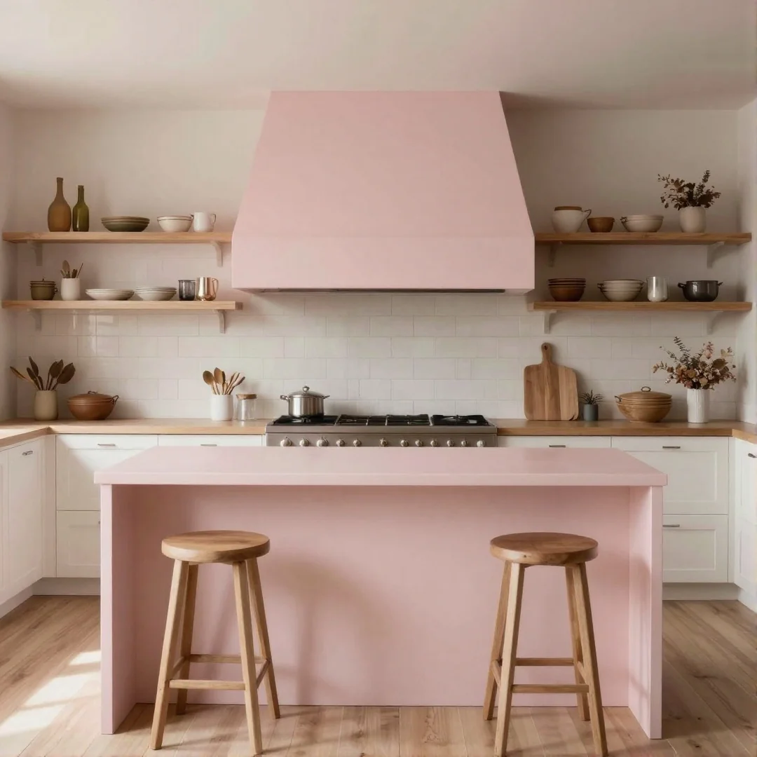Blush Pink Accent - 26 kitchen colors ideas unleash your creativity with these stunning designs