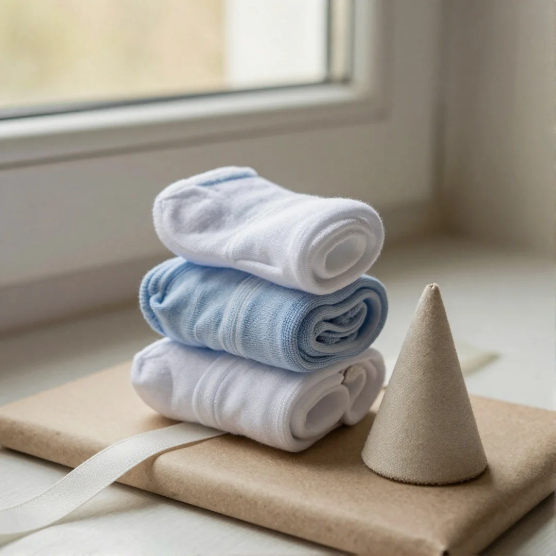 Baby Socks Stack - baby shower gift wrapping ideas