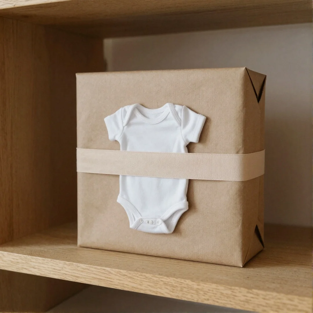 Book Wrap With Belly Band - baby shower gift wrapping ideas