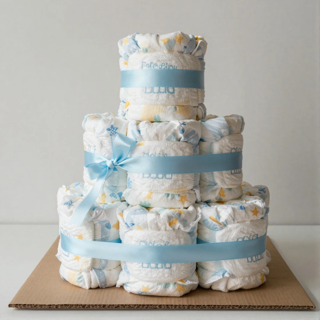 Diaper Cake Wrapping Techniques - baby shower gift wrapping ideas