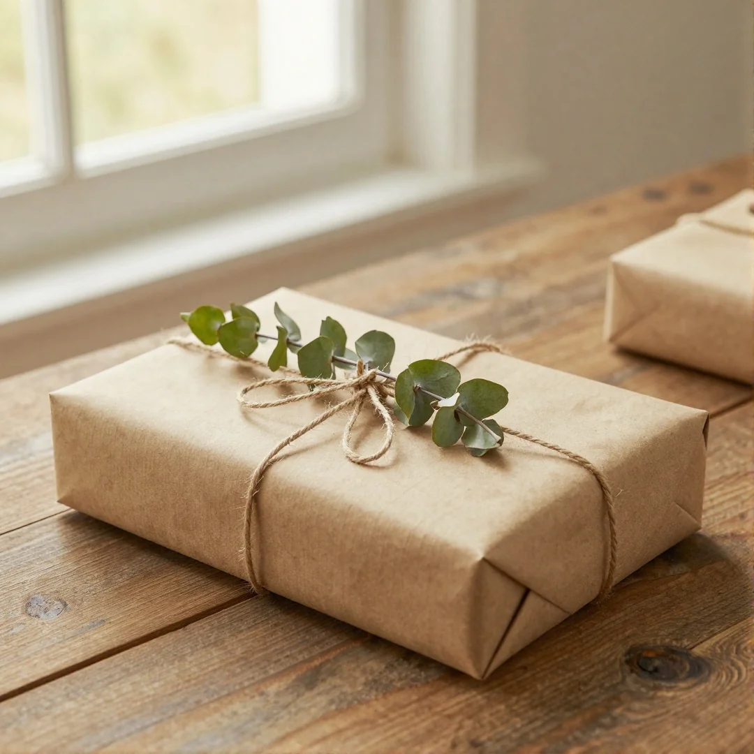 Eco Kraft Package - baby shower gift wrapping ideas