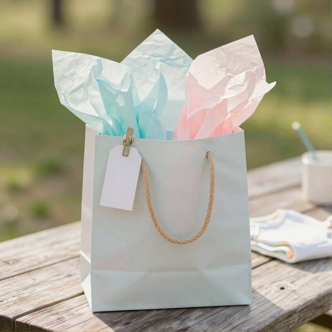 Gift Bag Styling - baby shower gift wrapping ideas