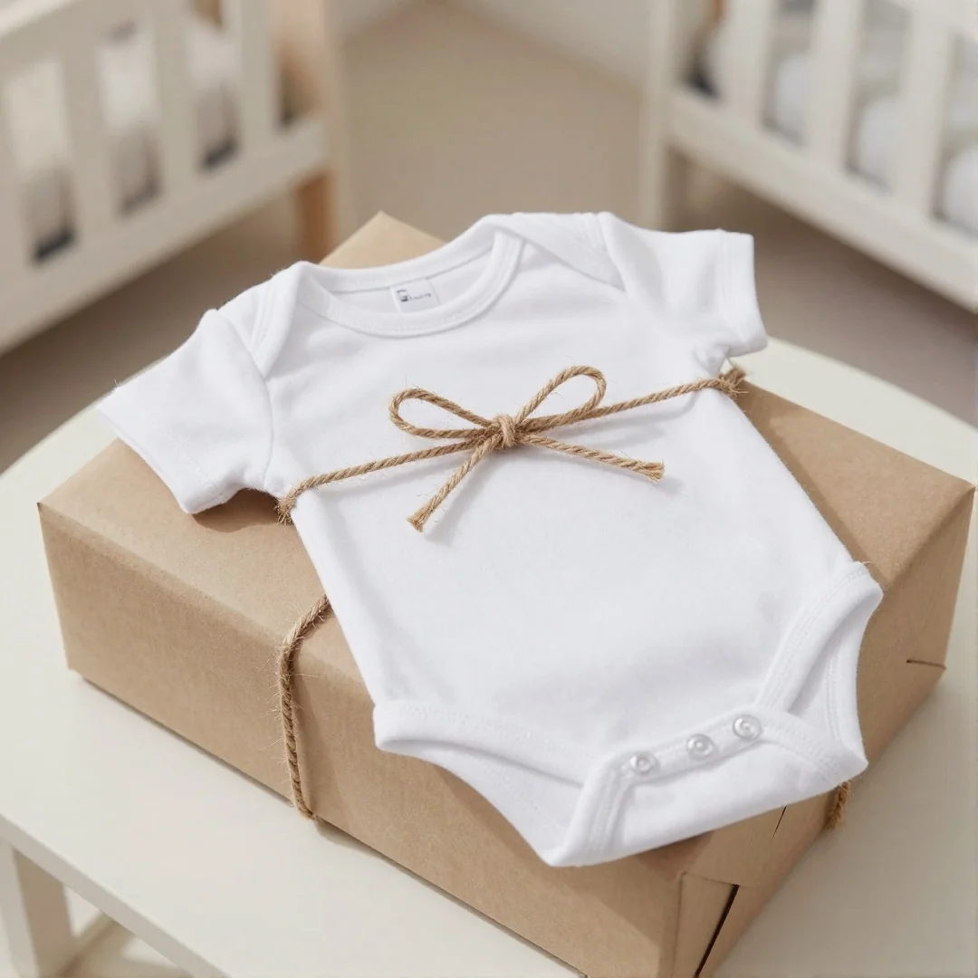 Onesie Gift Toppers - baby shower gift wrapping ideas