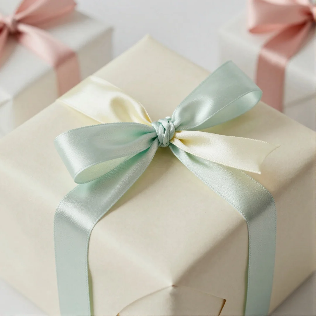 Silk Ribbon Accents - baby shower gift wrapping ideas