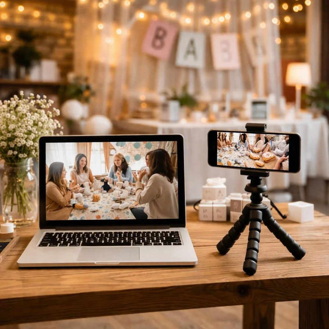 Virtual Hybrid Shower - baby shower ideas