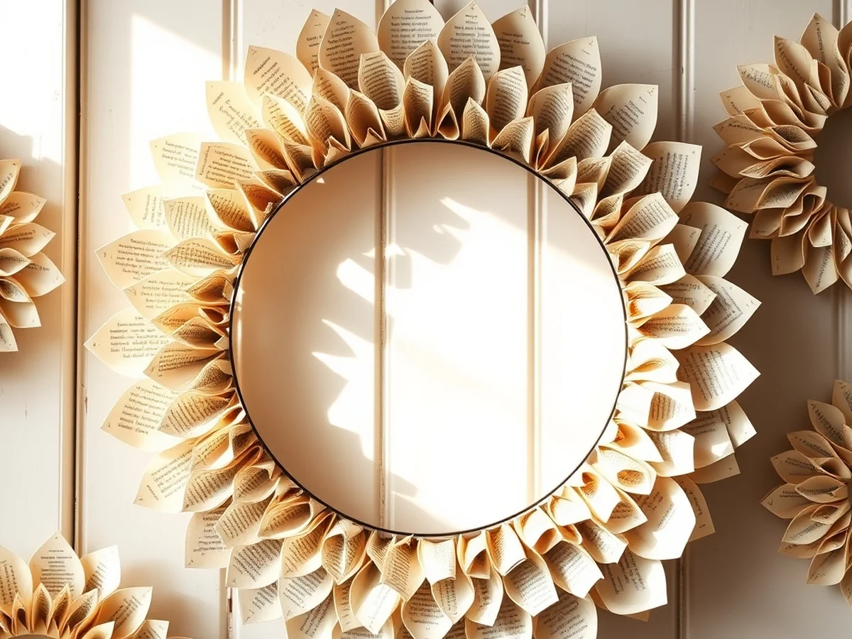 Book Page Wreaths - book crafts diy ideas