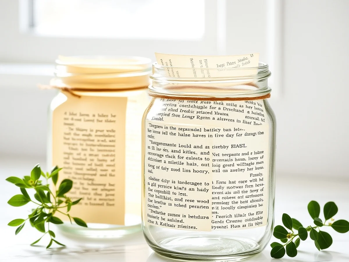 Decoupage Glass Jars - book crafts diy ideas