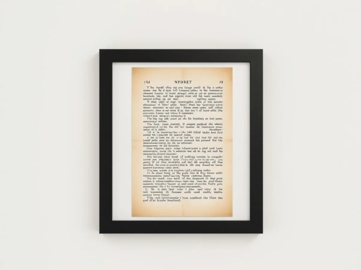 Framed Page Art - book crafts diy ideas