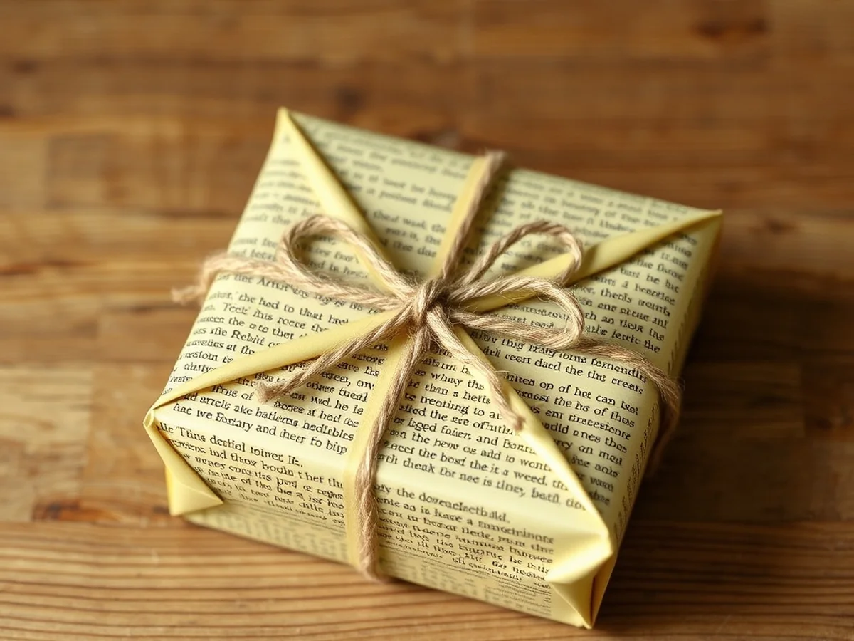 Page Gift Wrapping - book crafts diy ideas