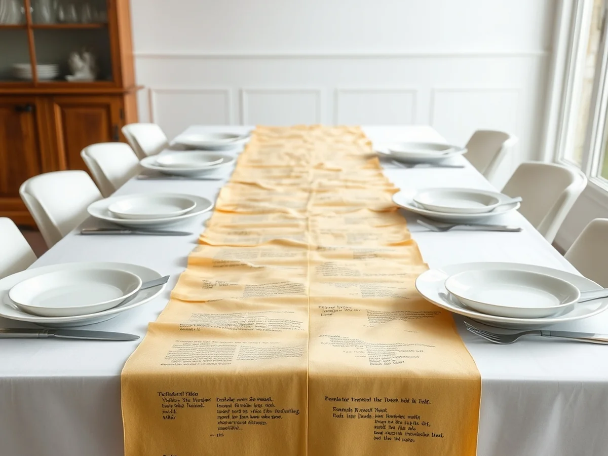 Paper Table Runners - book crafts diy ideas