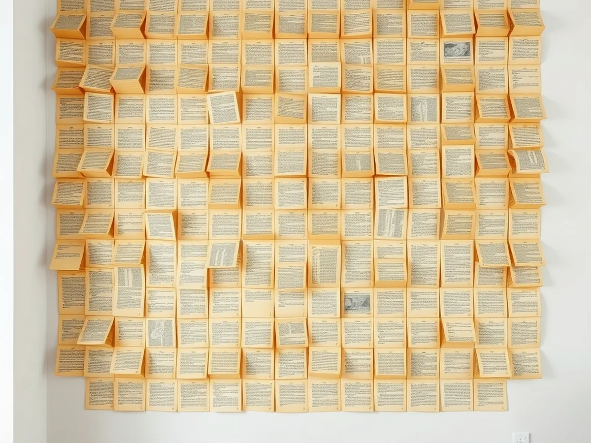 Paper Wall Collage - book crafts diy ideas