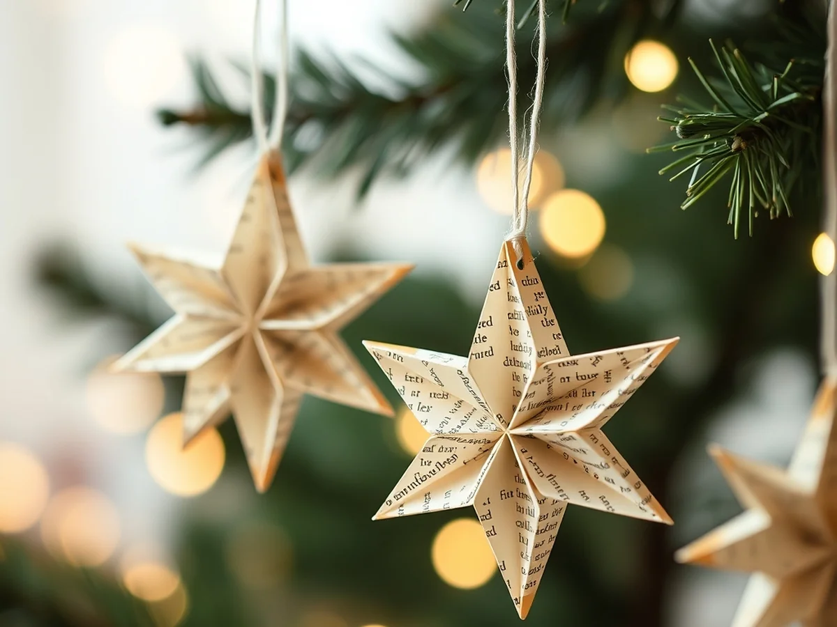 Pressed Paper Ornaments - book crafts diy ideas