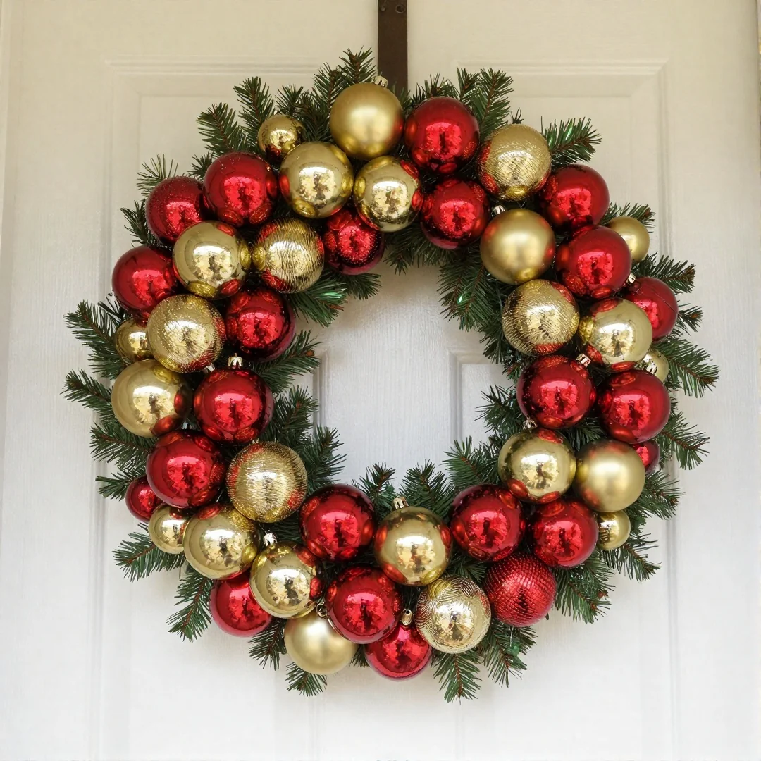 Dollar Tree Ornament Wreath - christmas wreaths diy