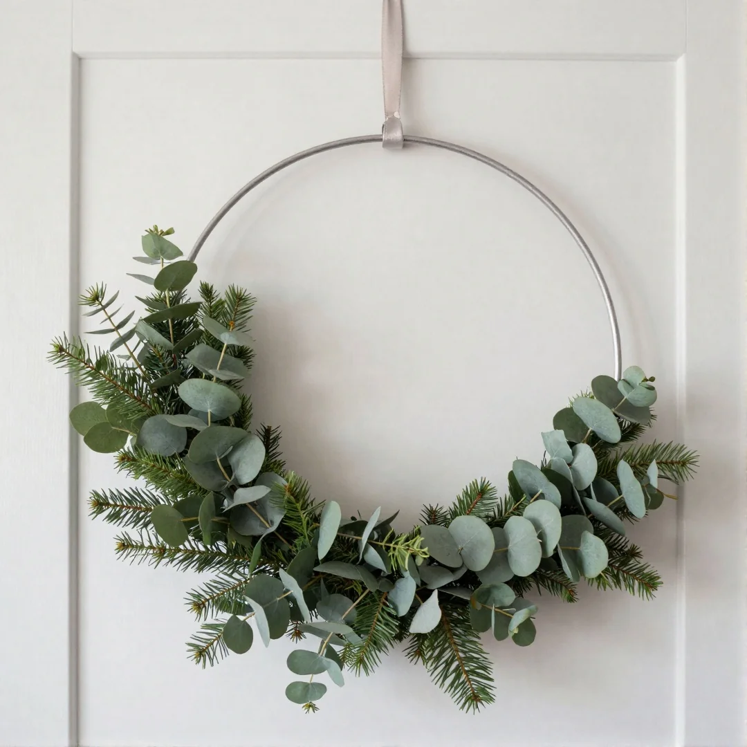 Faux Greenery Hoop - christmas wreaths diy
