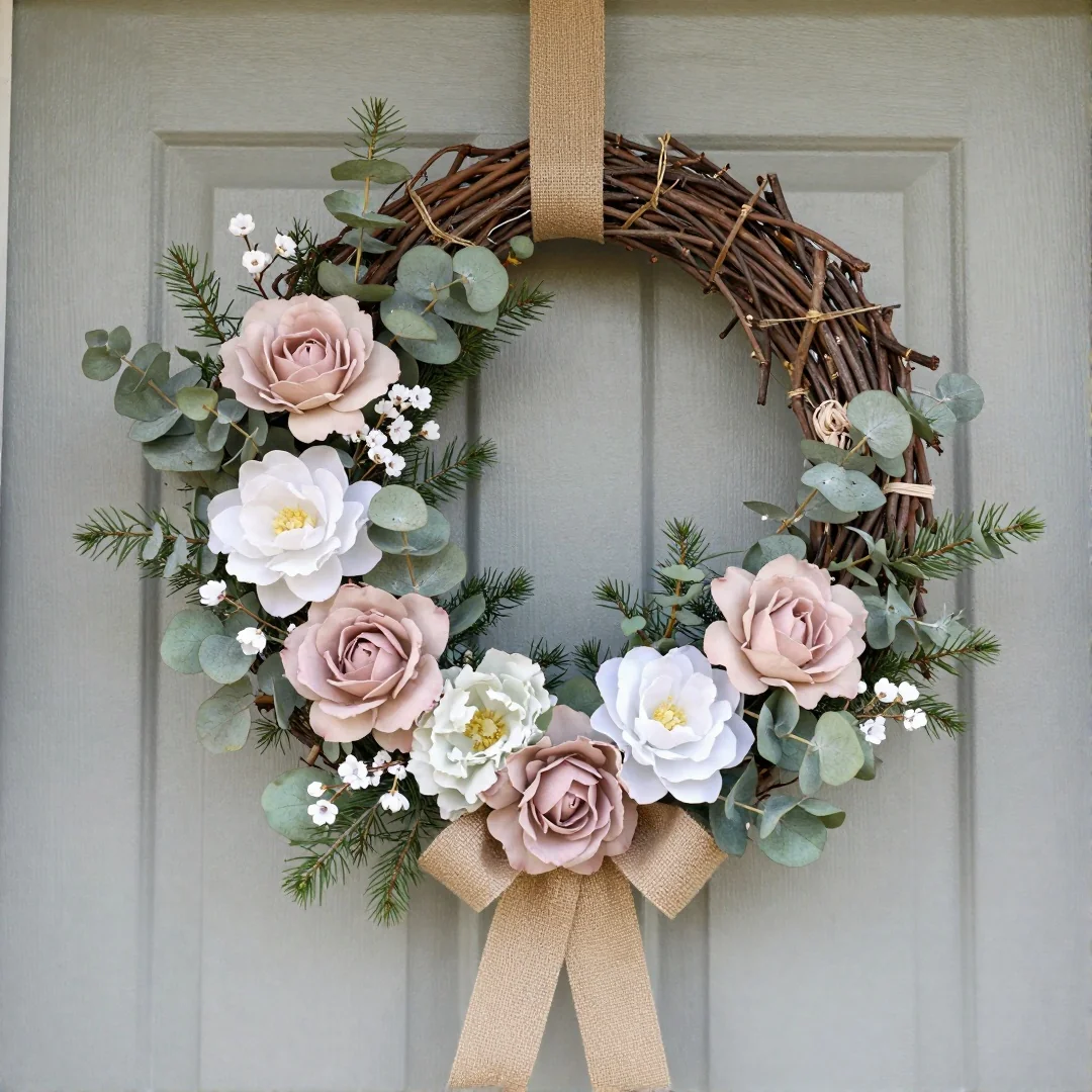 Floral Spring Wreath - christmas wreaths diy