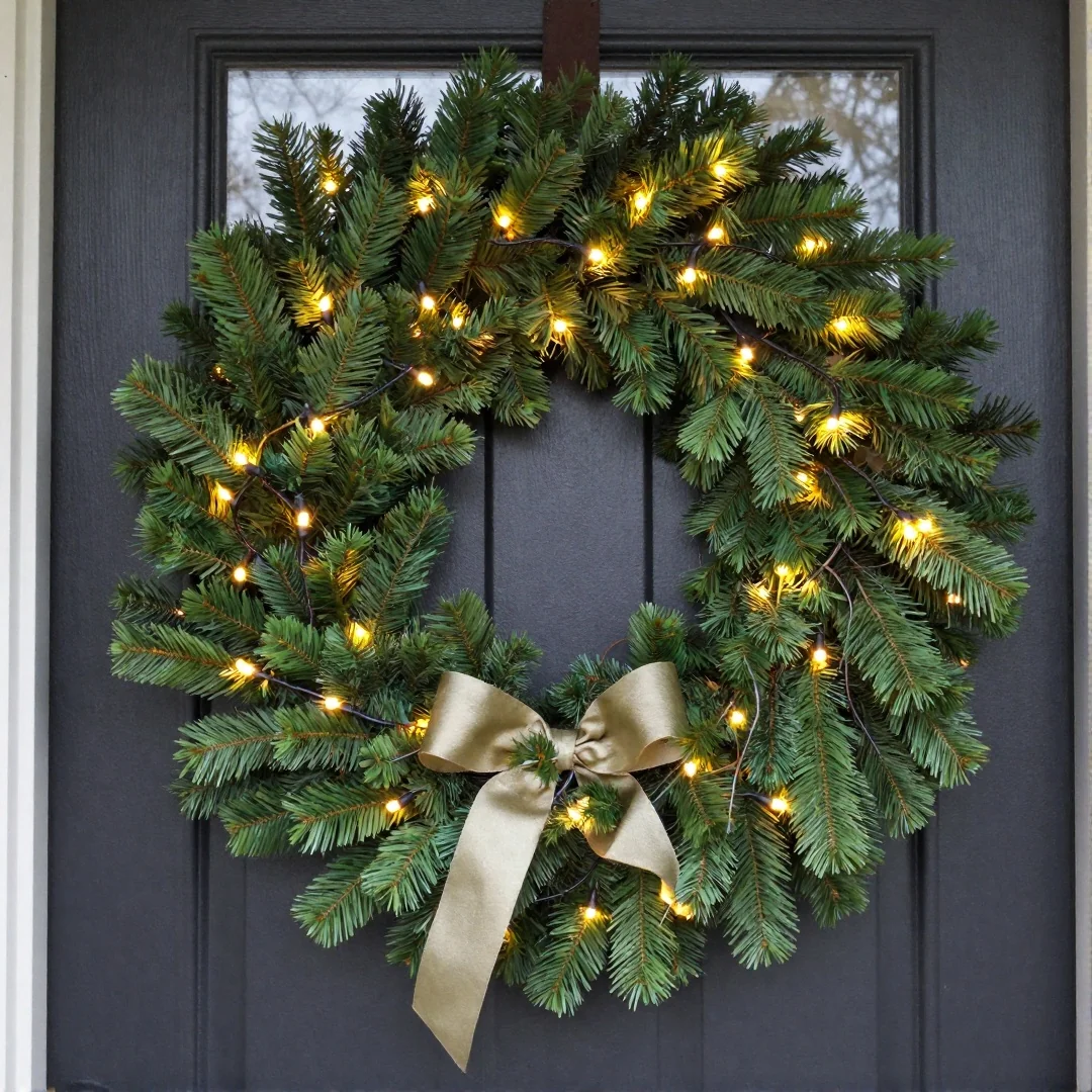 Front Door Christmas Wreath DIY - christmas wreaths diy