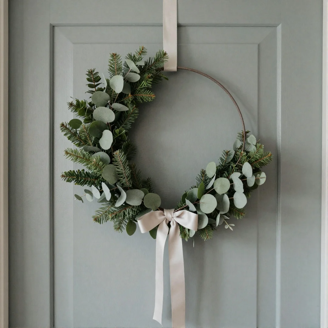 Minimalist Greenery Wreath - christmas wreaths diy