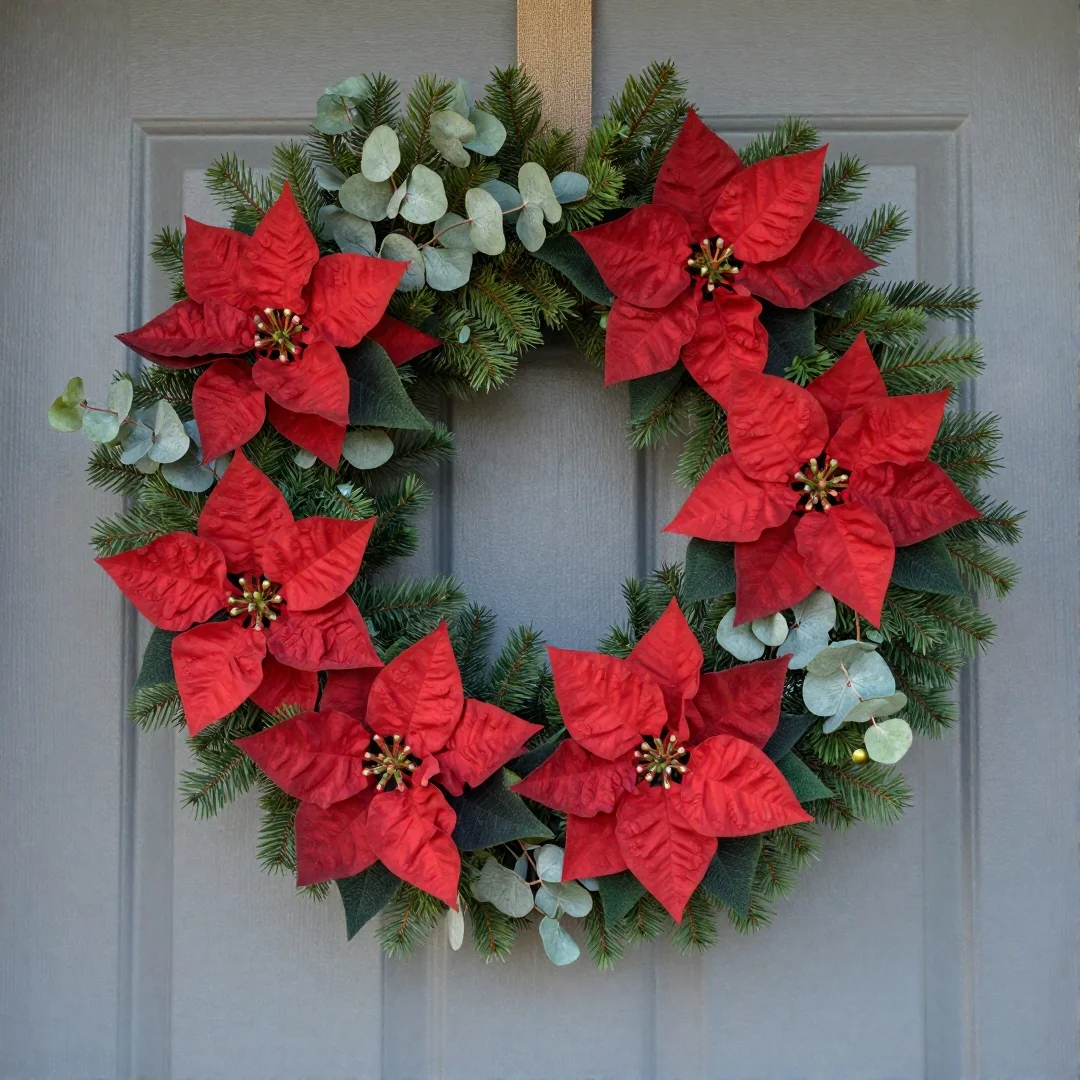 Poinsettia Wreath - christmas wreaths diy