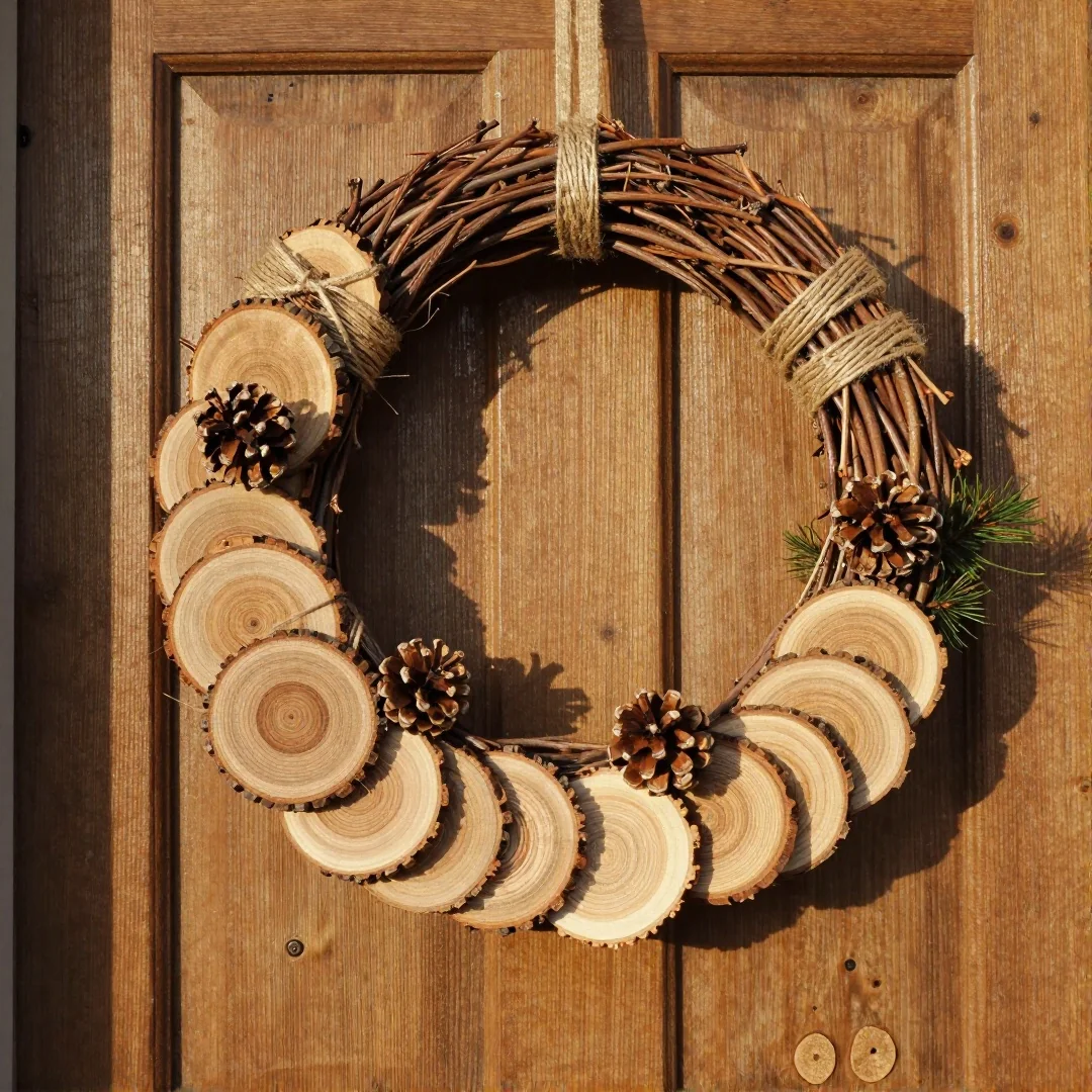 Wood Slice Wreath - christmas wreaths diy