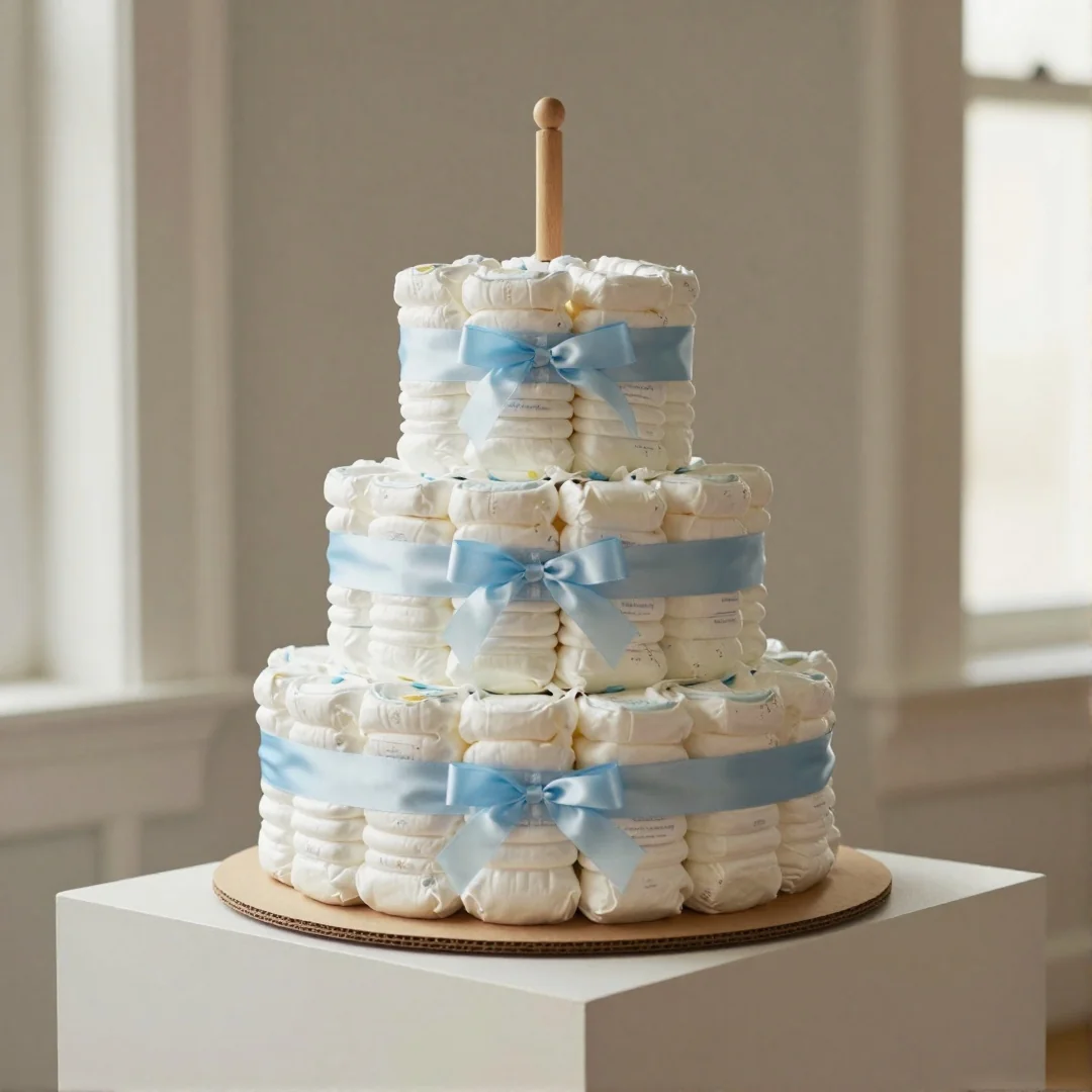 Diaper Cake - diy baby shower gifts