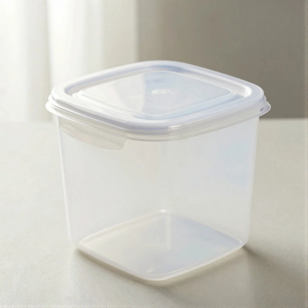 Plastic Container Drum - diy baby toys