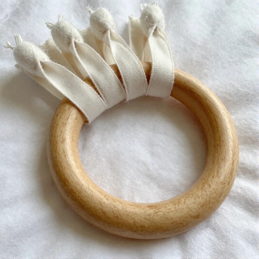Wooden Ring Rattle - diy baby toys