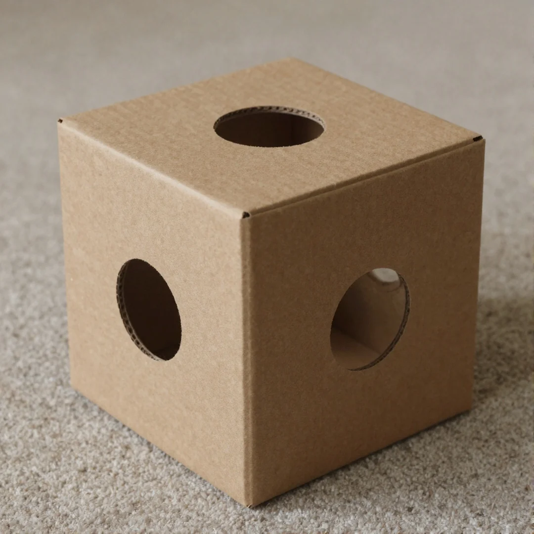 DIY Shoebox Puzzle Box - diy cat toys