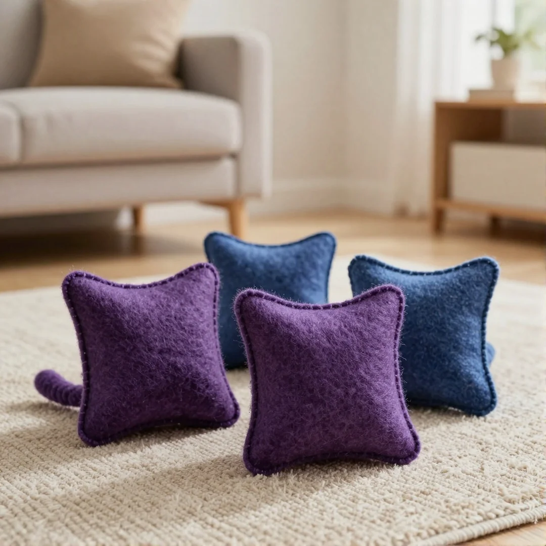 Felt Catnip Pouches - diy cat toys