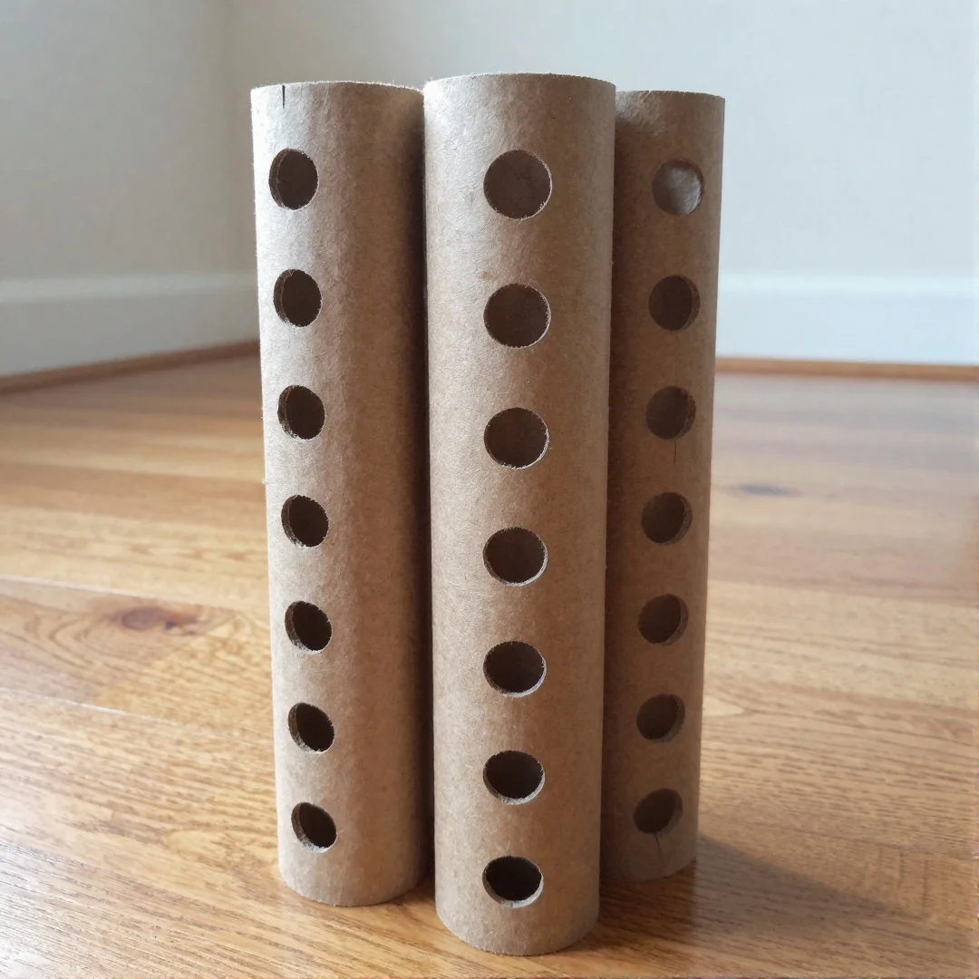 Treat Dispensing Tubes - diy cat toys