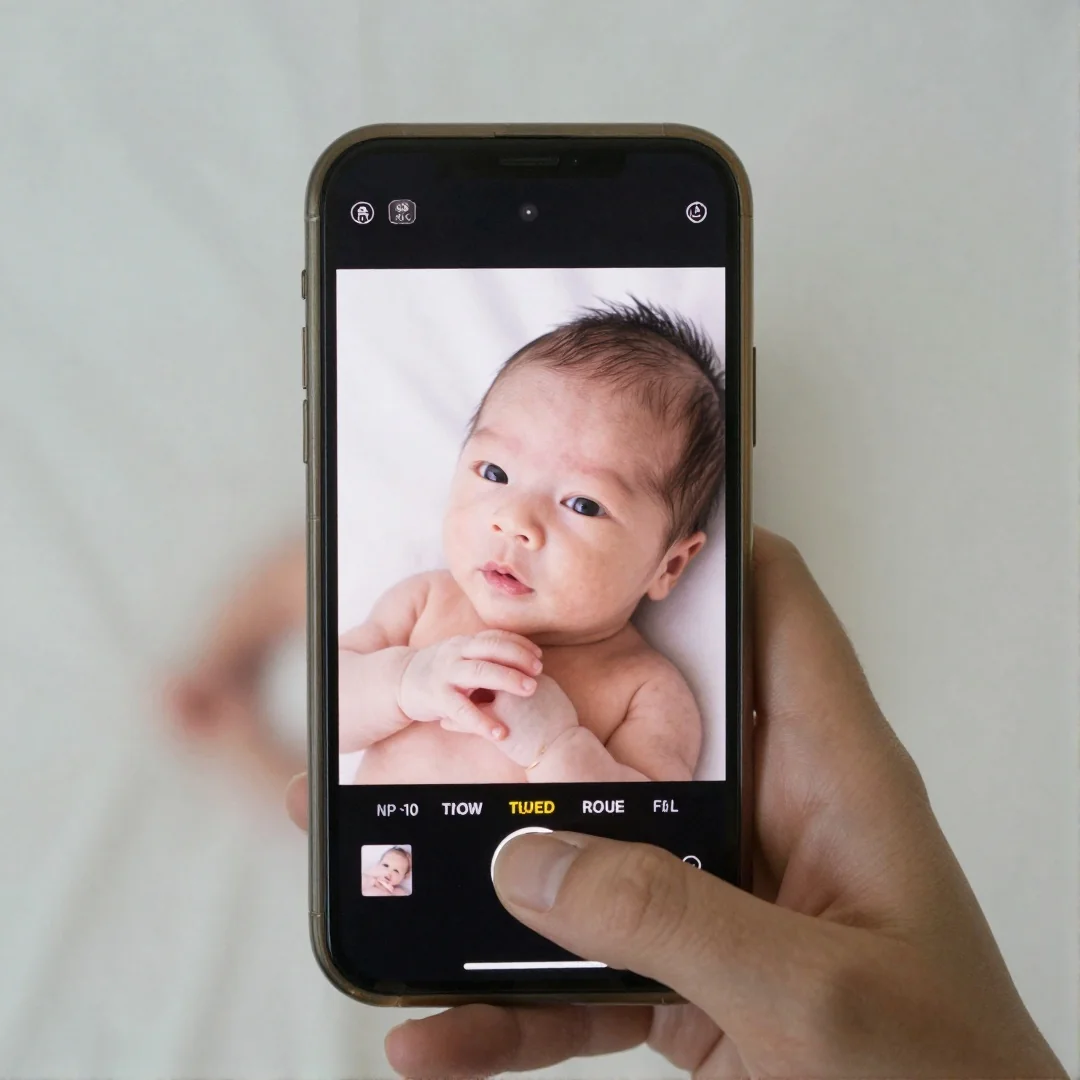 Smart Phone Camera Settings - diy newborn pictures at home