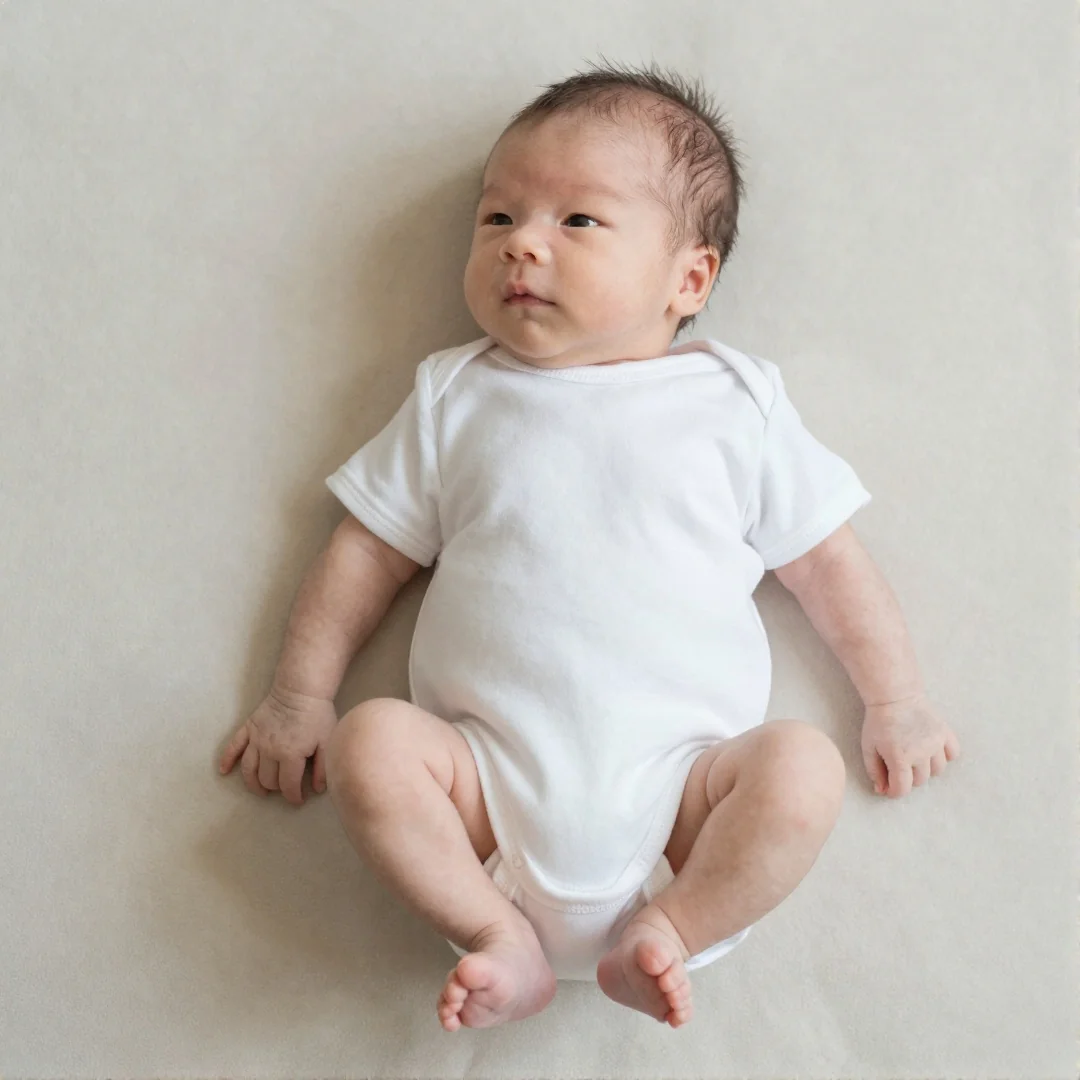 White Onesie Portraits - diy newborn pictures at home