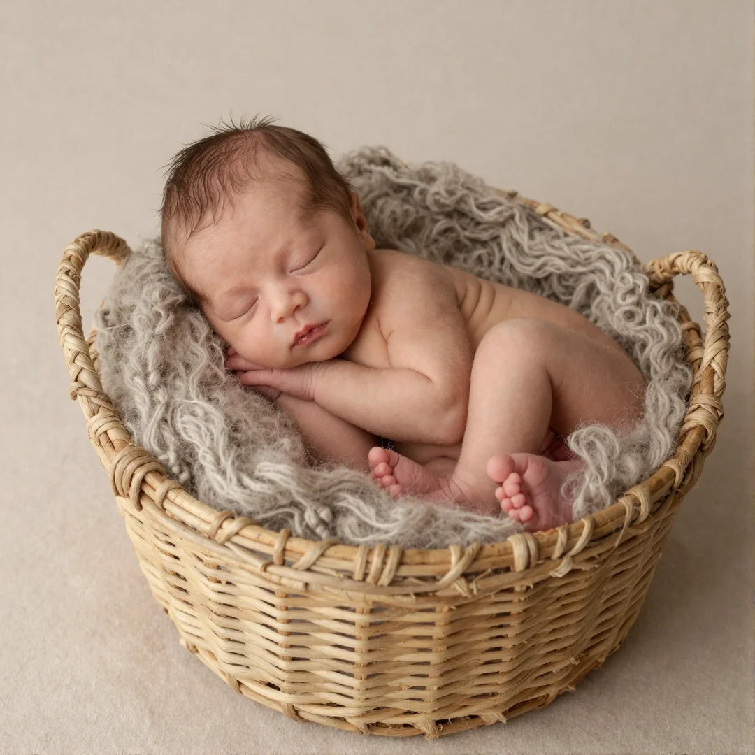 Wool Basket Nests - diy newborn pictures at home