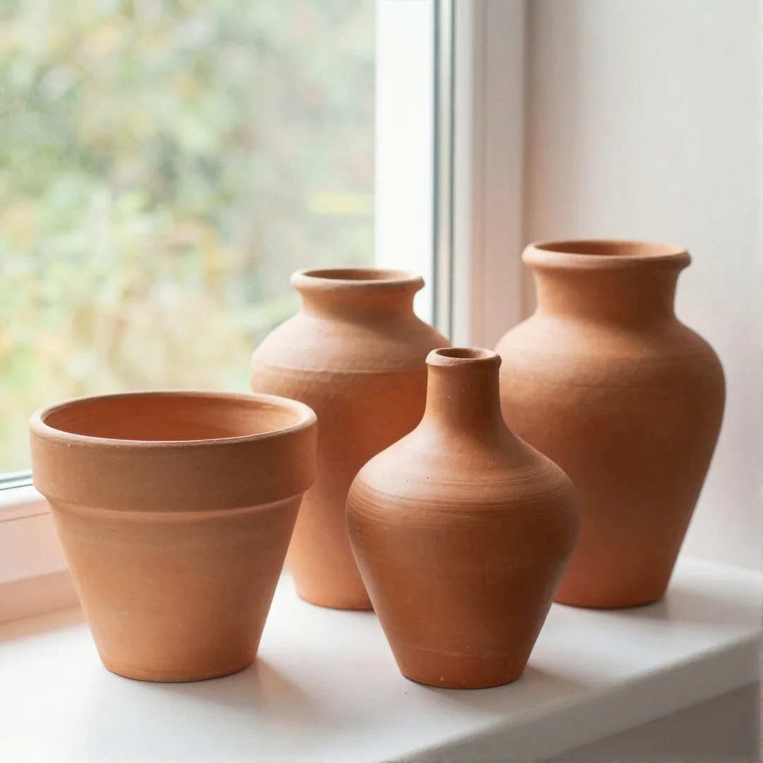 Painted Terracotta Vases - fall craft ideas