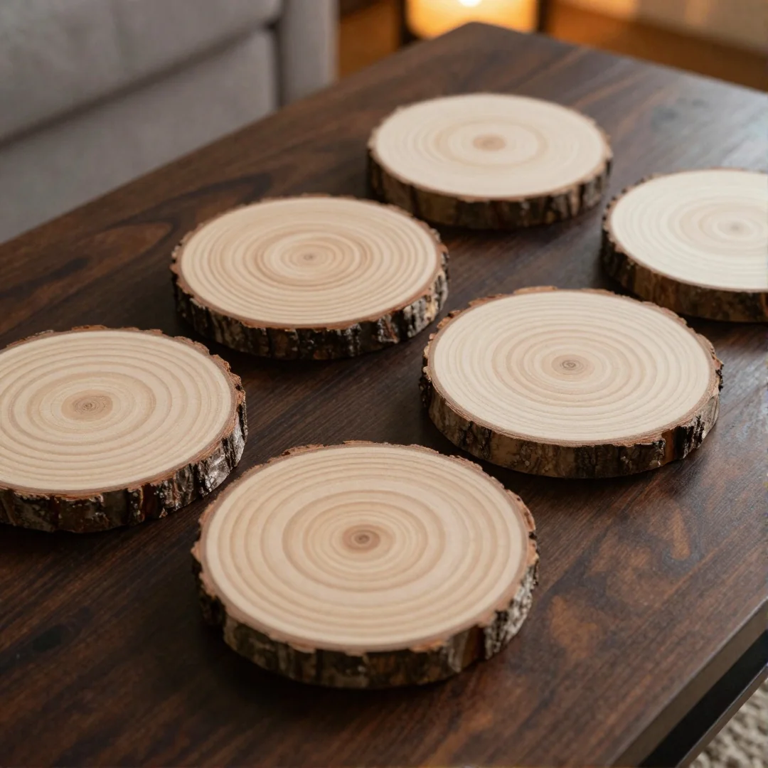 Wood Slice Coasters - fall craft ideas