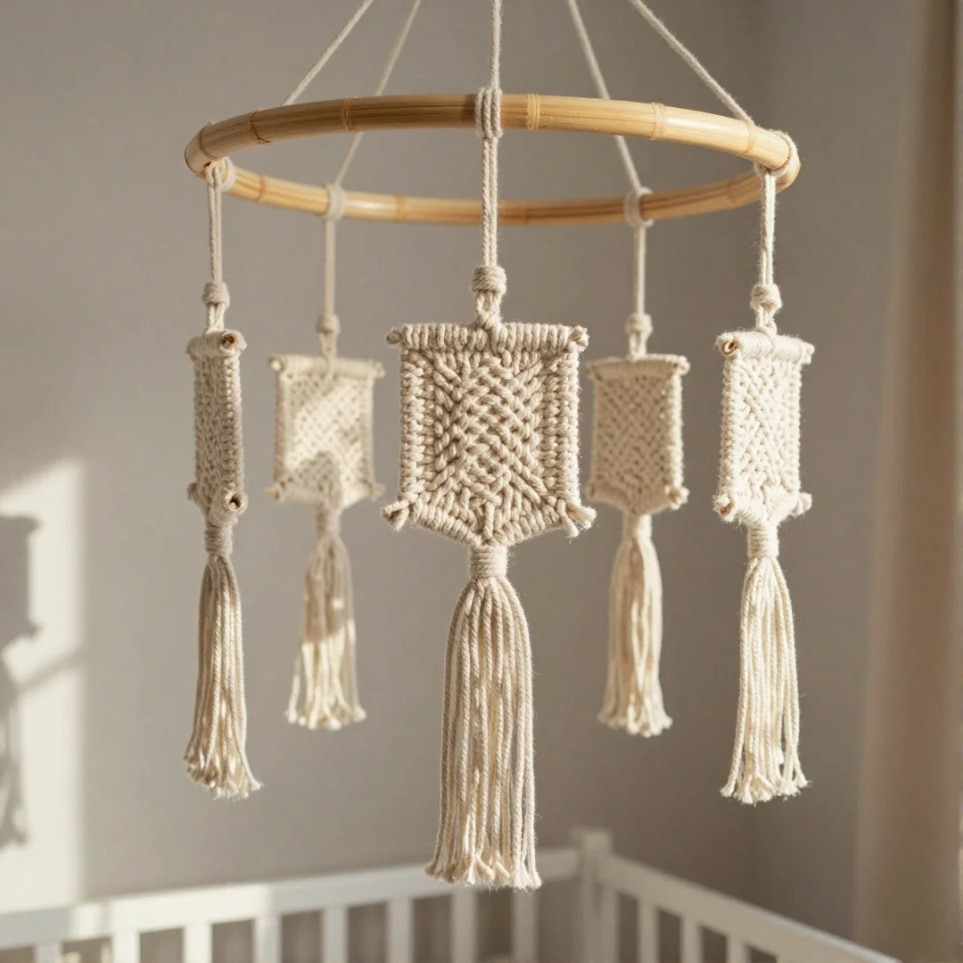 Macrame Rope Design - how to make baby mobile at home