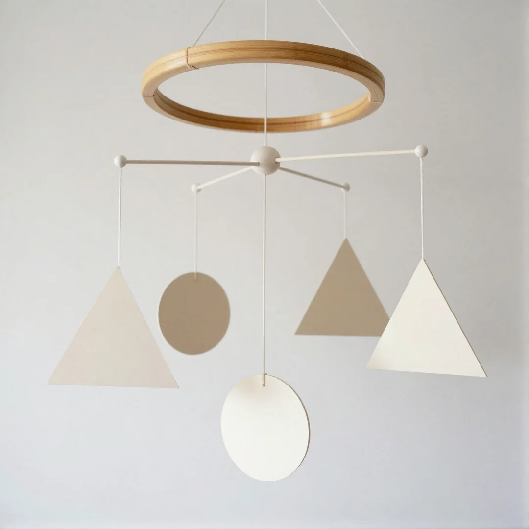 Minimalist Cardstock Shapes - how to make baby mobile at home