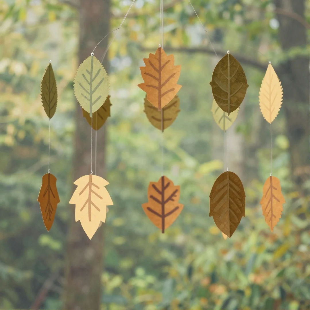 Paper Leaf Canopy - how to make baby mobile at home