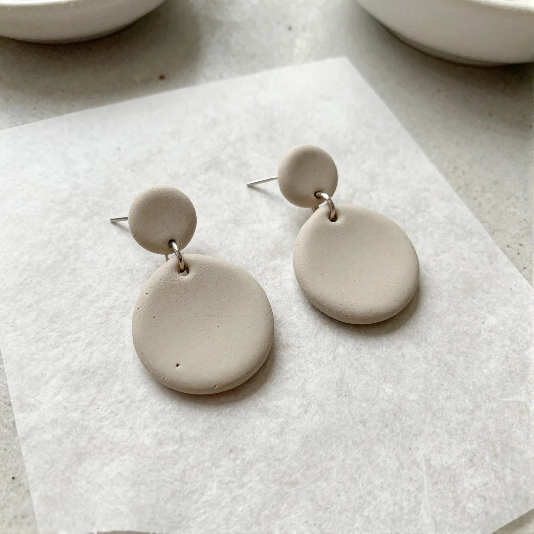 DIY Clay Studs - how to make clay earrings at home