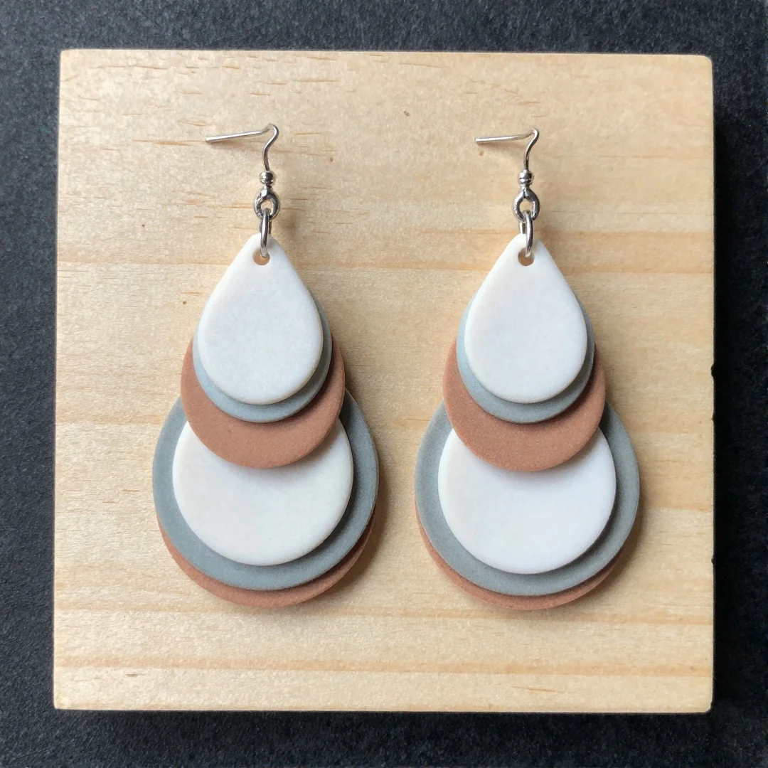 Lightweight Statement Pair - how to make clay earrings at home
