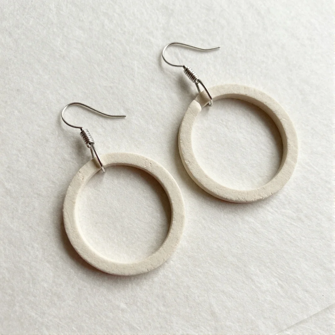 Mica Shimmer Studs - how to make clay earrings at home