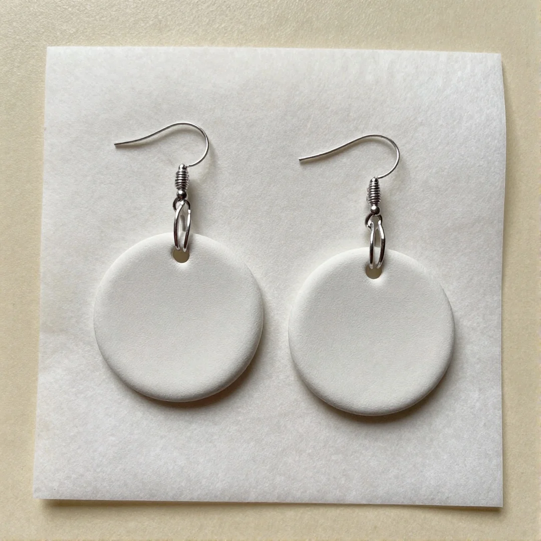 Textured Leaf Earrings - how to make clay earrings at home