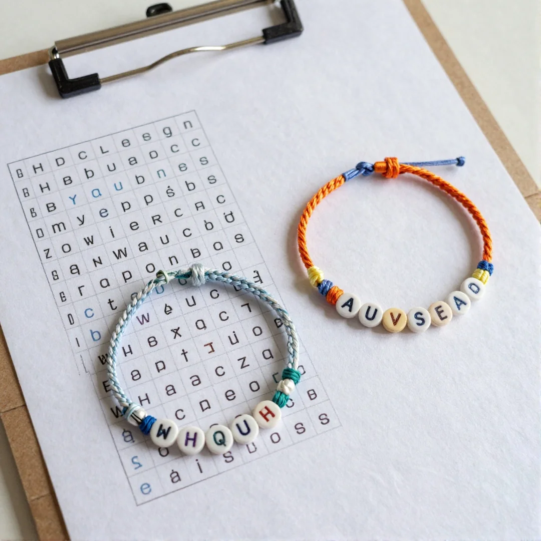 Alpha Name Bracelet - how to make friendship bracelets