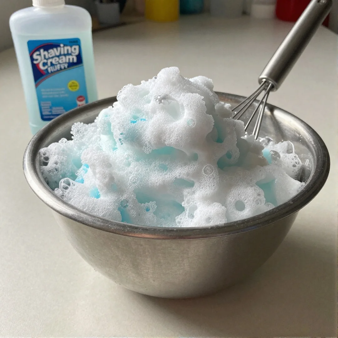 Shaving Cream Fluffy - how to make slime without borax