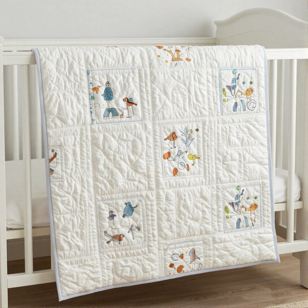 Crib Size Quilt - how to sew a baby blanket step by step