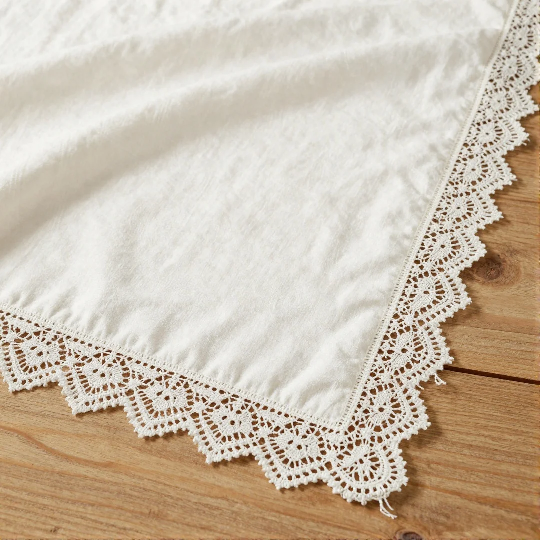 Lace Trim Blanket - how to sew a baby blanket step by step